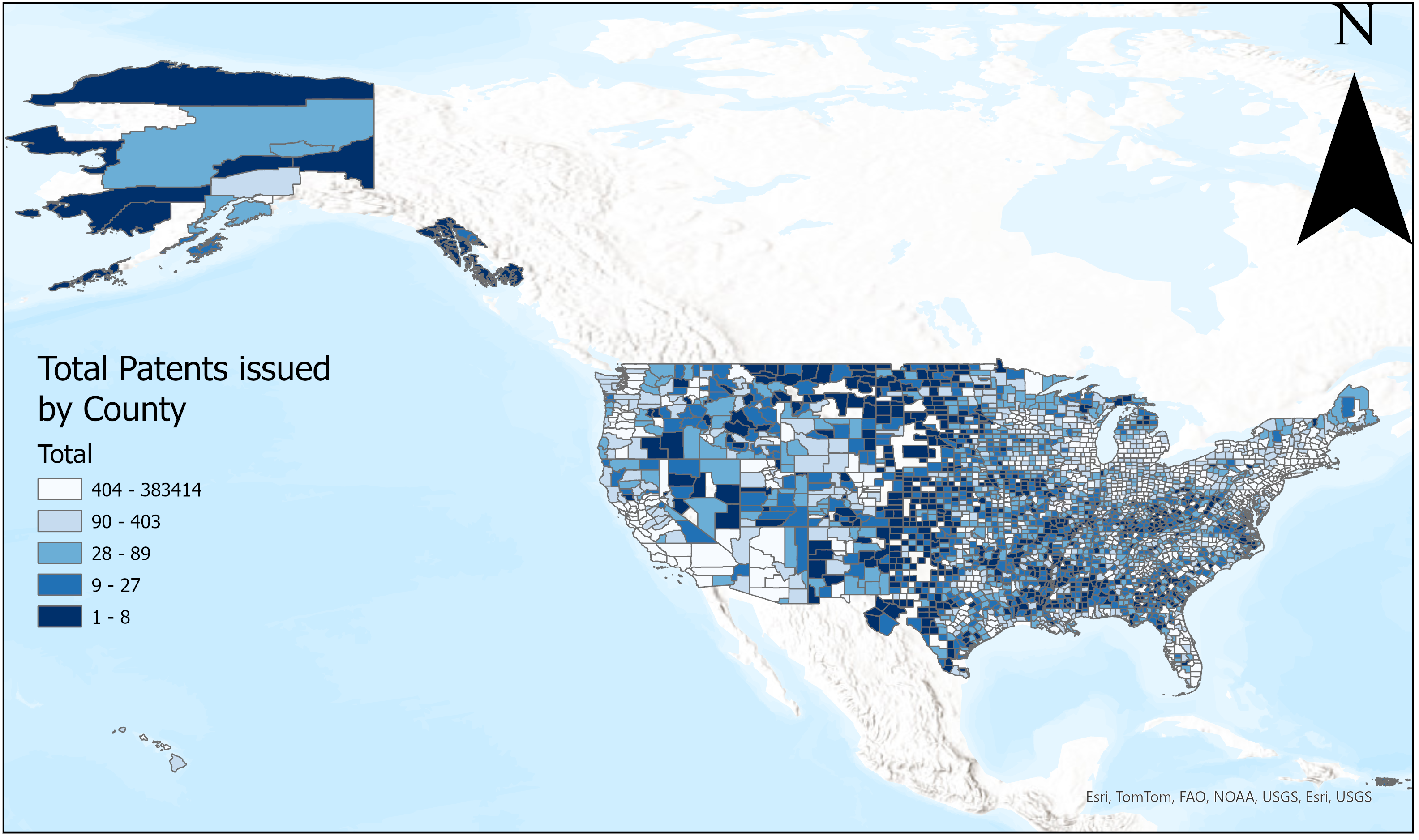 Map showing a misleading visualization